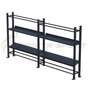 Купить Модульный стеллаж для гантелей, гирь и медболов 3780х430х1950 (2 секции) в Тереке 