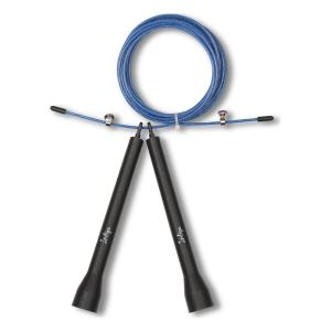 Купить Скакалка высокооборотная Кроссфит стальной шнур в оплетке 2.7 м сине-чёрная в Тереке 