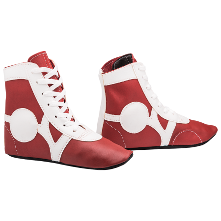 Купить Обувь для самбо SM-0102, кожа, красный Rusco в Тереке 